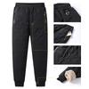Winter Clothes Men's Thick Pants Velvet Fleece Pants Waterproof Outdoor Sportswear Sweatpants Trousers For Men