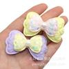 Light Double-Layer Sequin Bow Appliqué with Pearl Center