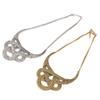 Women's Vintage Ethnic Hollow Knot Drop Pendant Statement Necklace Jewelry