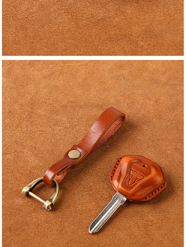 Genuine Leather Retro Key Bag for Triumph T120/T100/Bobber Motorcycle
