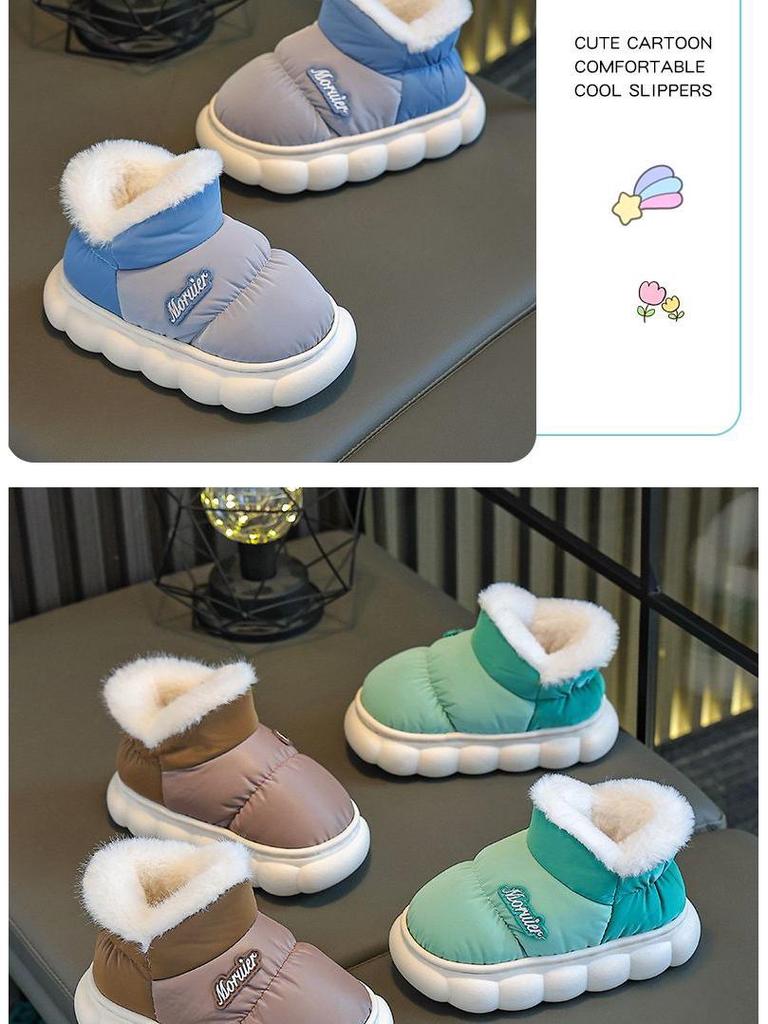 Warme, wasserdichte Baumwollschuhe für Kleinkinder & Kinder - Rutschfest, Dicke Sohle, Ideal für den Innen-/Außenbereich