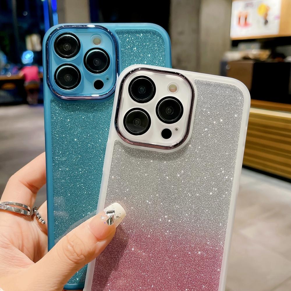 ITel P40 S23 Plus Spark 20 C GO 2024 Glitter Telefondeksel for Infinix Hot 40 Zero 30 Smart 8 7 Siery Skinnende Beskytt Kameradeksel
