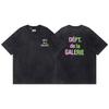Wholesale GALLERY DEPT washed old short-sleeved beauty tide retro skull print couple loose T-shirt summer