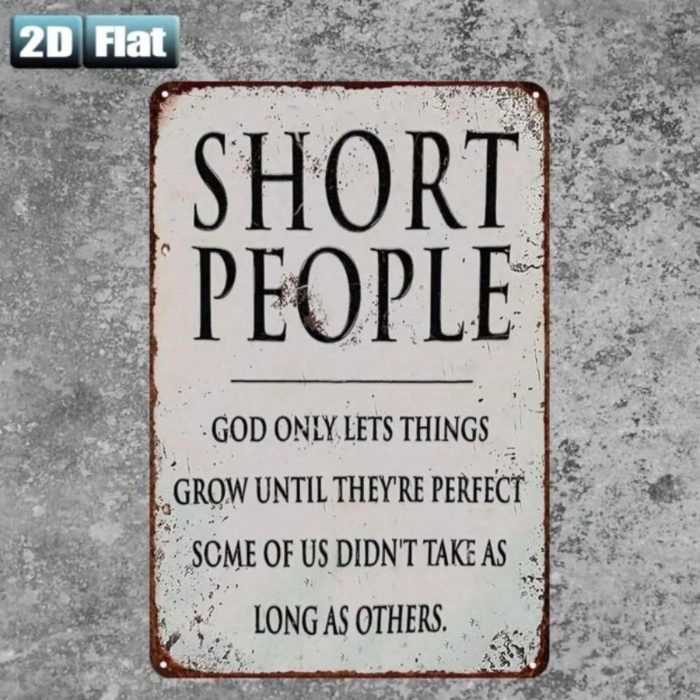 Vintage Metal Sign 20x30cm Humorous Patience Quote Wall Decor