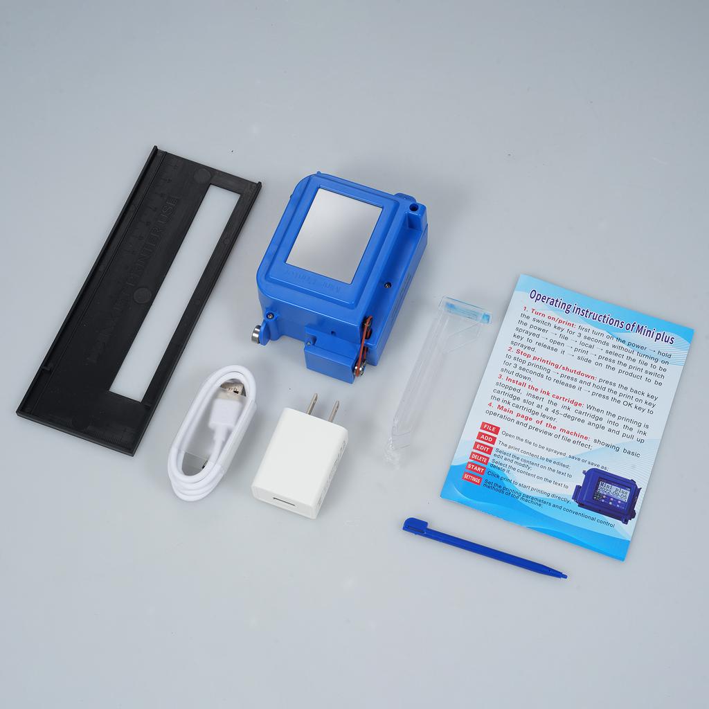 Mini Handheld Inkjet Printer with 2.4 Inch Touchscreen Intelligent Barcode Printer Support Logo