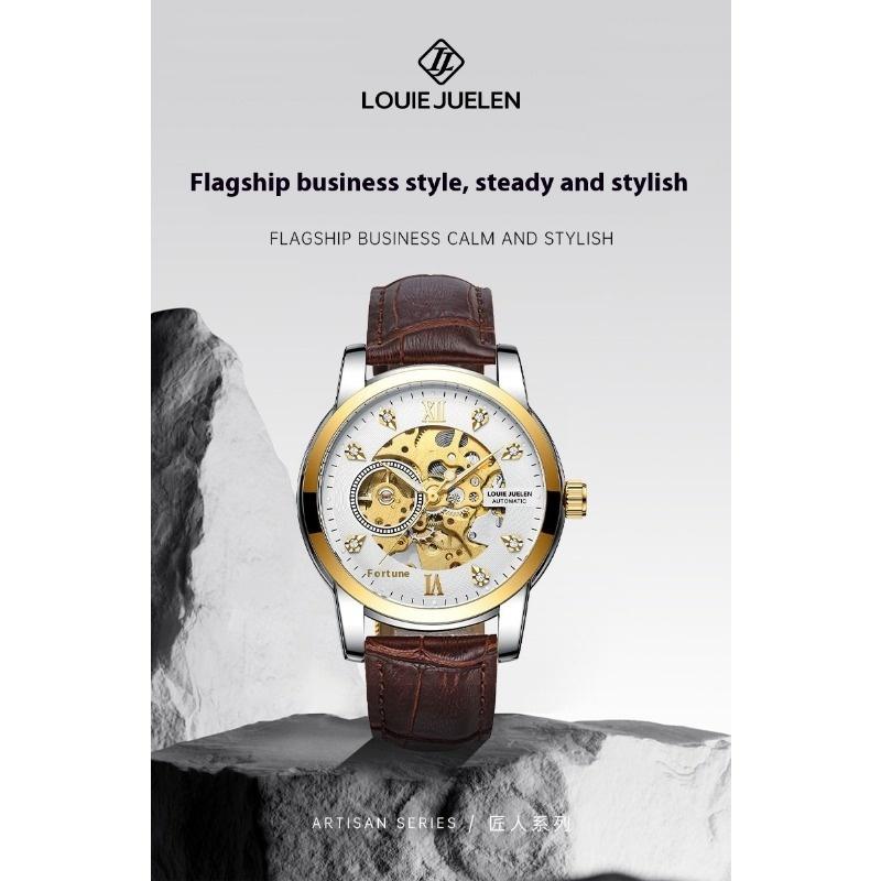 Top Brand Hollow Diamond Watch Waterproof Business Automatic Mechanical Watch Men's Wristwatch