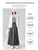 2026 Spring Women's High-Waisted Pleated A-Line Skirt with Belt - Drapey and Slimming