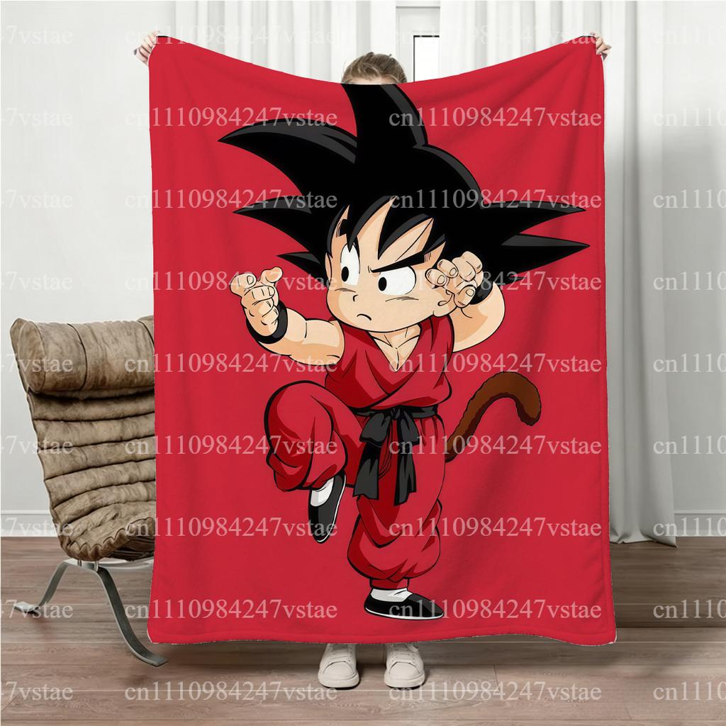 Dragon Ball Print Blanket All Season Parent-Child Matching Soft Flannel Warm Four Seasons Sofa Bed Nap Home Travel