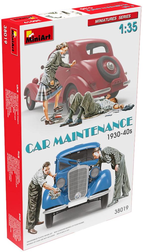 Miniart Scale Car Maintenance Plastic Model MA38019 1/35 1930s-1940s
