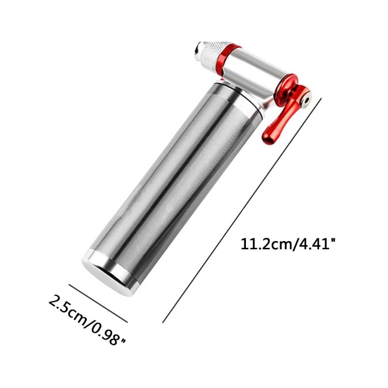 Aluminum CO2 Pump Tire Tube Mini BMX Bicycles Pump CO2 Cartridges Bicycles Schrader Presta Adapter Bike Pump Inflator