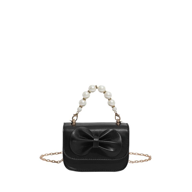 

New sweet bow shoulder messenger bag fashion bag women s bag chain change bag чёрный