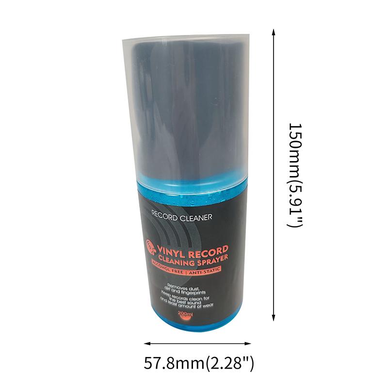LP-Schallplatten-Reinigungsspray 120ml Antistatische Flüssigkeit für Plattenspieler Vinyl-CD-Player Staubentferner Klarer Klang