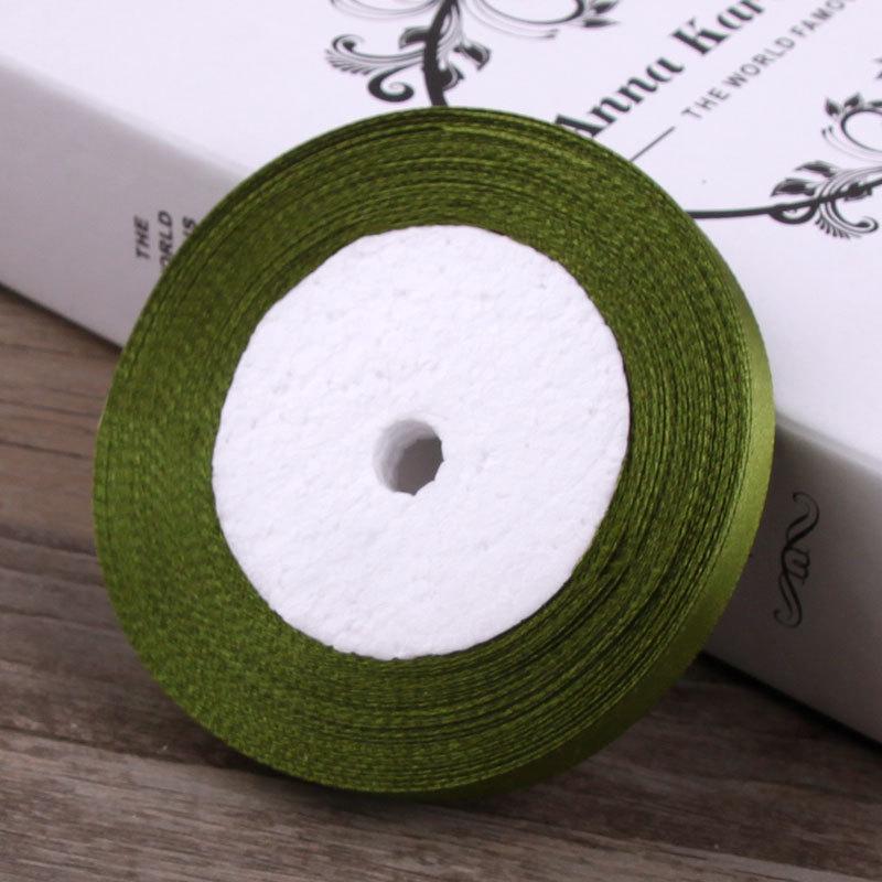 Panglică împletită din satin auriu de 1 cm, bandă de pânză de mătase de 10 mm pentru ambalaje de Crăciun și împachetarea cadourilor