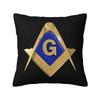 Custom Freemason Evil Eye Symbol Throw Pillow Covers Masonic Mason Chair Cushion Cover Square Pillowcase