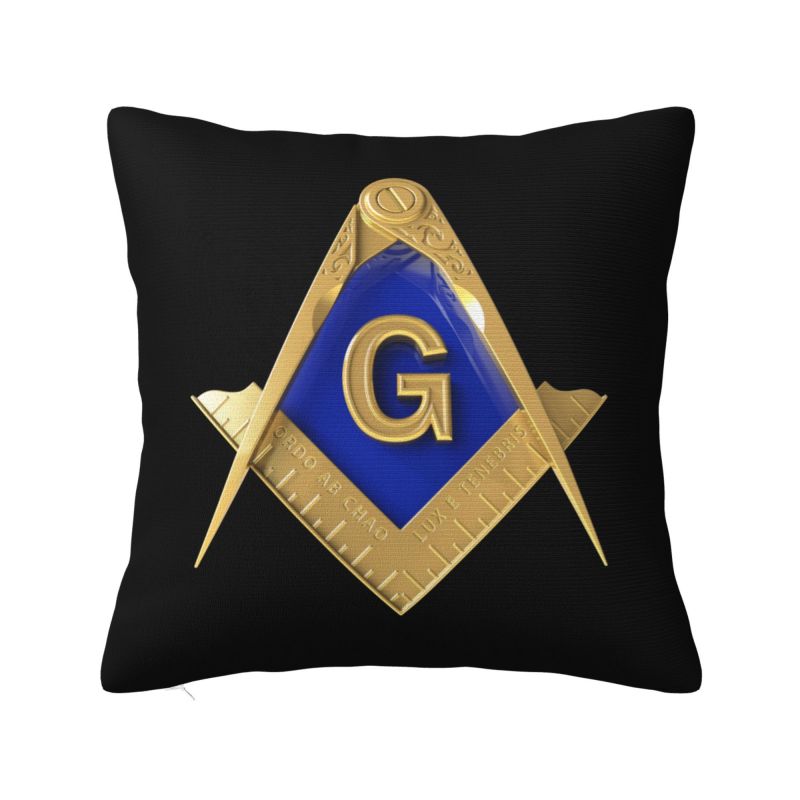 Custom Freemason Evil Eye Symbol Throw Pillow Covers Masonic Mason Chair Cushion Cover Square Pillowcase