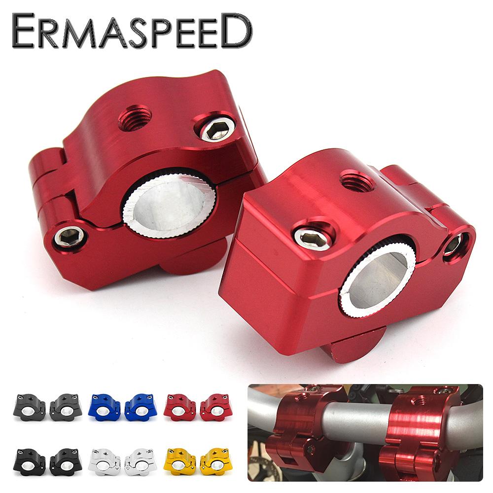 Rehausseurs De Guidon Moto 7/8 (22mm) - Hauteur 38mm, Recul 18mm - Alliage Aluminium, Réglage Confort
