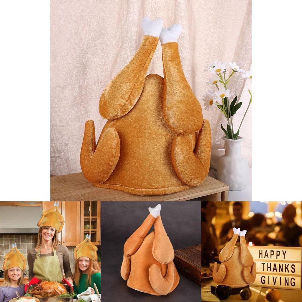 Plush Chicken Leg Cap For Adults And Kids Fun Chicken Thigh Headpiece In Stock