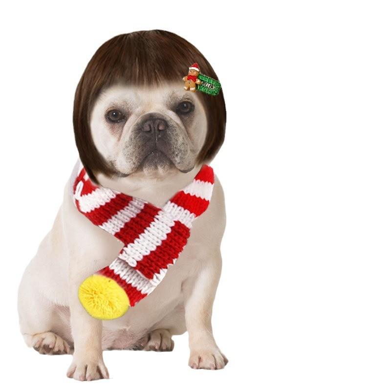 Christmas Charming Pet Costumes Featuring Cute Bobblehead Hair Clips Scarves And