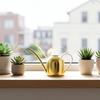 Golden 500ML Stainless Steel Watering Can with Long Spout - Green Plant Sprayer & Small Garden Sprinkler