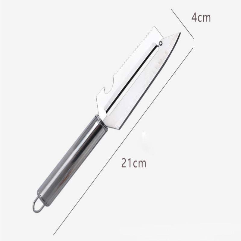 3 In1 Peeling Knife Multifunctional Stainless Steel,Used As Fruits Peeler Cutter,Vegetables Knife,Beer Bottle Opener,Fish Scales