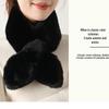 Double-Sided Rex Rabbit Fur Scarf & Neck Warmer - Women's Winter Thick, Versatile, Plush Snood