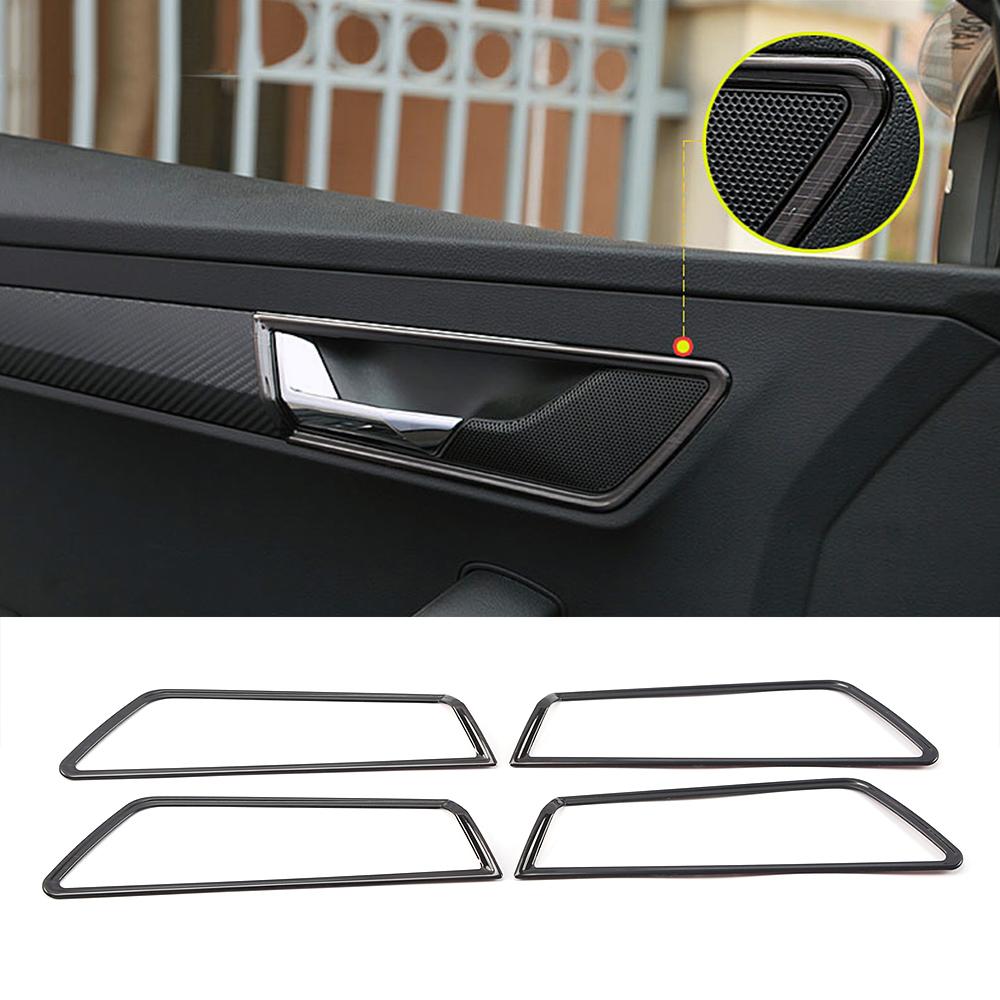 For Skoda Karoq 2017-2024 Car Interior Mouldings Inner Door Handle Bowl Frame Cover Trim Stainless Steel Decoration Sticker