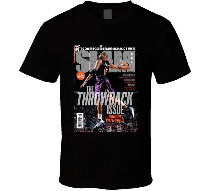 

Slam Magazine Issue 180 Vince Carter Popular Basketball Magazine Grunge Look Unisex T-shirt S