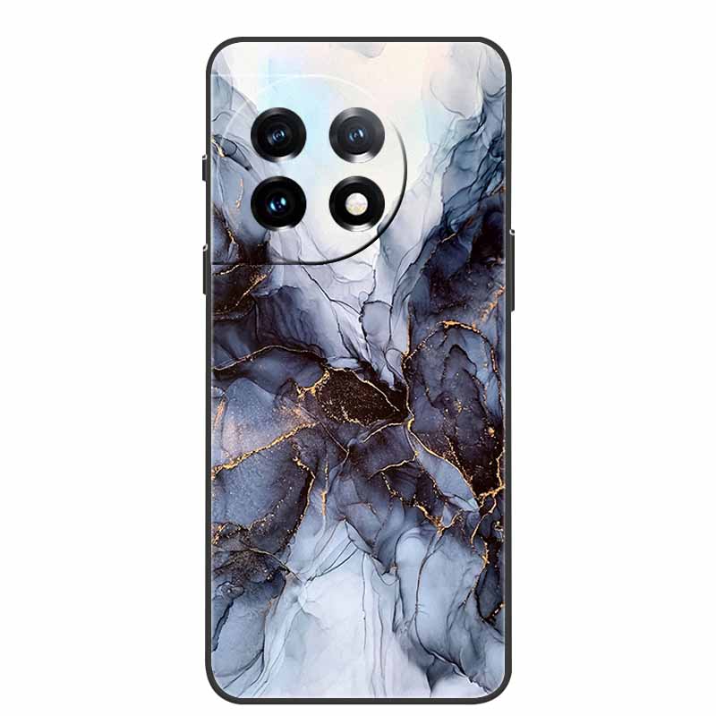 For One Plus 11 Case Marbled Granite Stone Texture Phone Cases for Oneplus 11R Shockproof Soft Cover on for Oneplus11 5G Silicon