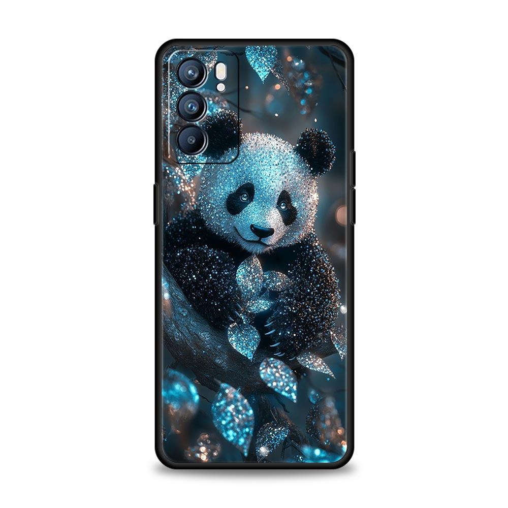 Baby Panda Phone Case For Oppo Reno 13 12 11 10 7 F Find X5 X6 A98 A80 A79 A78 A57 A54 A31 A17 Pro 5G Soft TPU Cover Fundas Bags