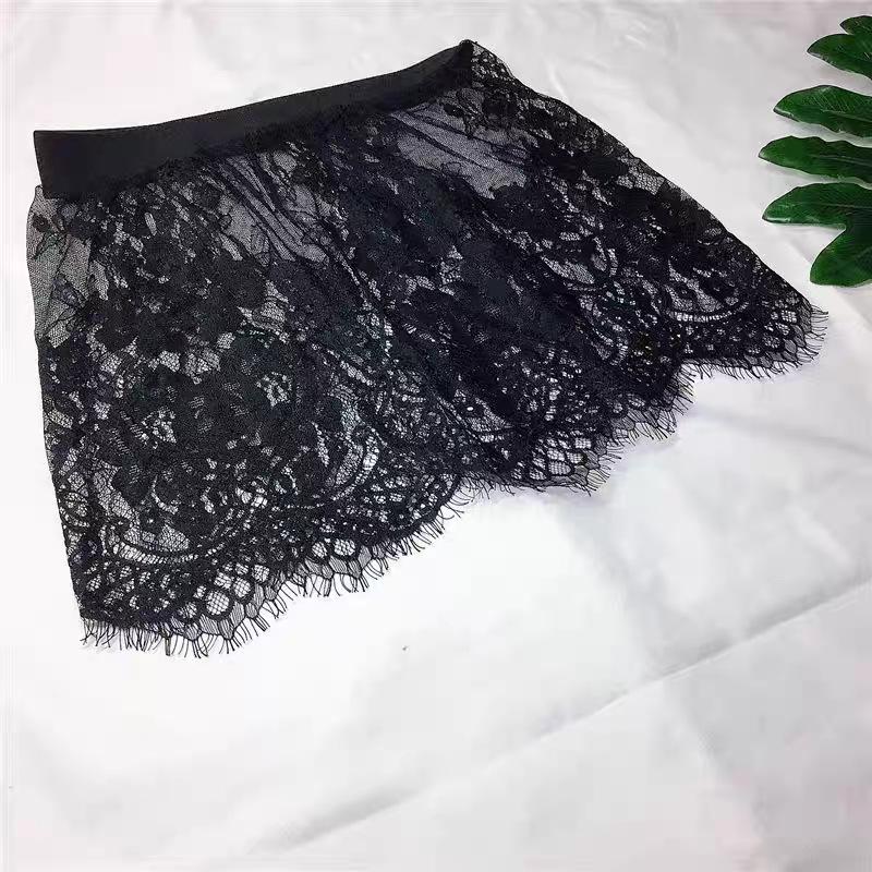 Spring and Autumn Women's Plus Size Layered Lace Hip-Covering Short Skirt Apron
