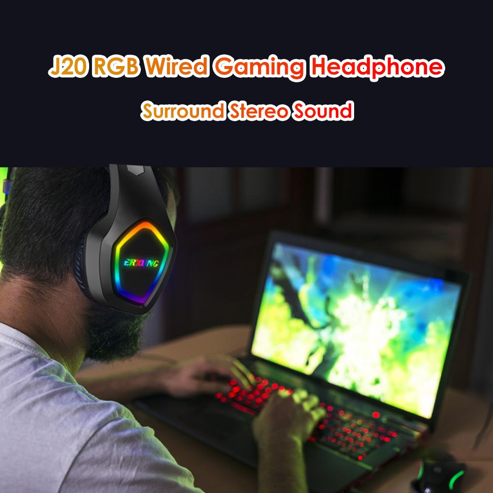 Buy J Gaming Headphone For Pc Phone Rgb 3 5mm Usb Wired Stereo Mic Headset At Affordable Prices Free Shipping Real Reviews With Photos Joom