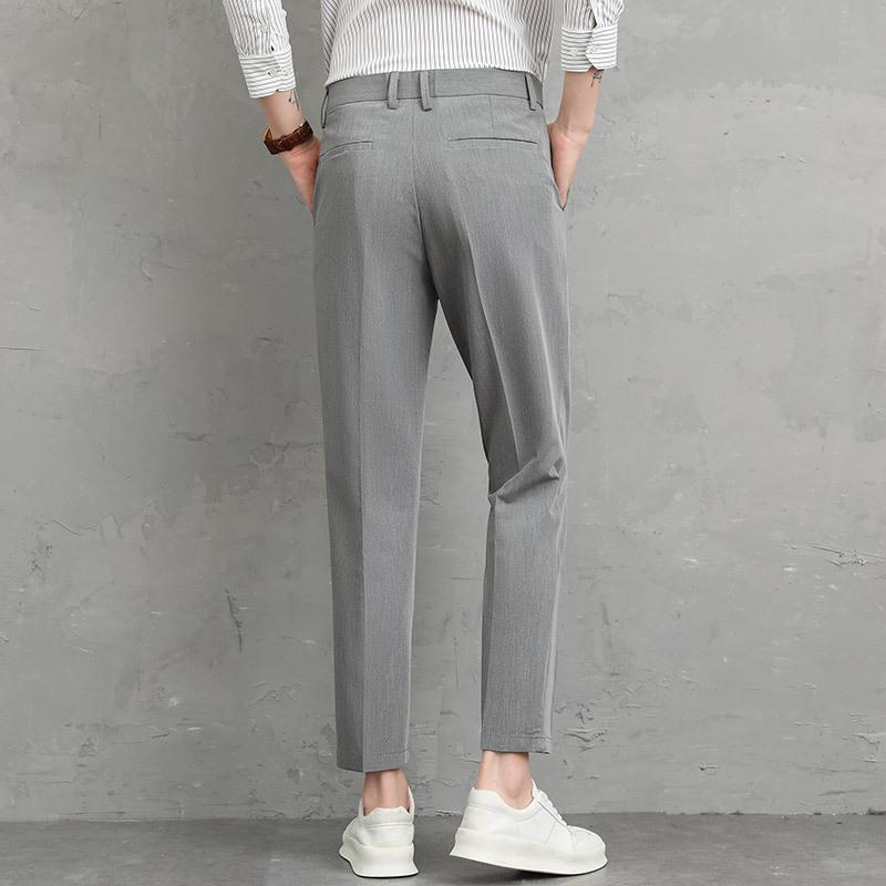 Light Business Summer Men's Casual Trousers Korean Version of Small Straight Business Men's Nine-point Light Luxury Trousers Men's