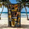 Pittsburgh Football Fan Personalisierbares Namens-Strandtuch Superweiche Mikrofaser Schnelltrocknendes Gewebe Perfekt für Reisen Yoga Camping und Schwimmen