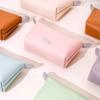 PU Waterproof Large Capacity Travel Makeup Bag - Simple, Fashionable, Portable Toiletry Organizer in Solid Colors