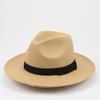 Street Shot Imitation Wool British Retro Jazz Hat Men'S And Women'S Big-Brimmed Top Hat Felt Hat Versatile Shade