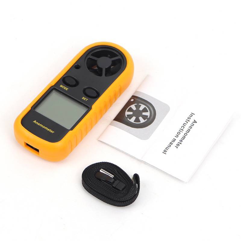 Digital Anemometer Wind Speed Meter With Backlit Display For Weather Monitoring