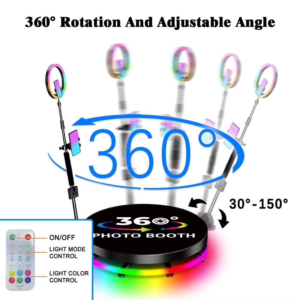 Eu Warehouse 360 Degree Photo Booth Machine Camera 360 Video Booth Photobooth Prix 360 Spin Camera Booth for Wedding