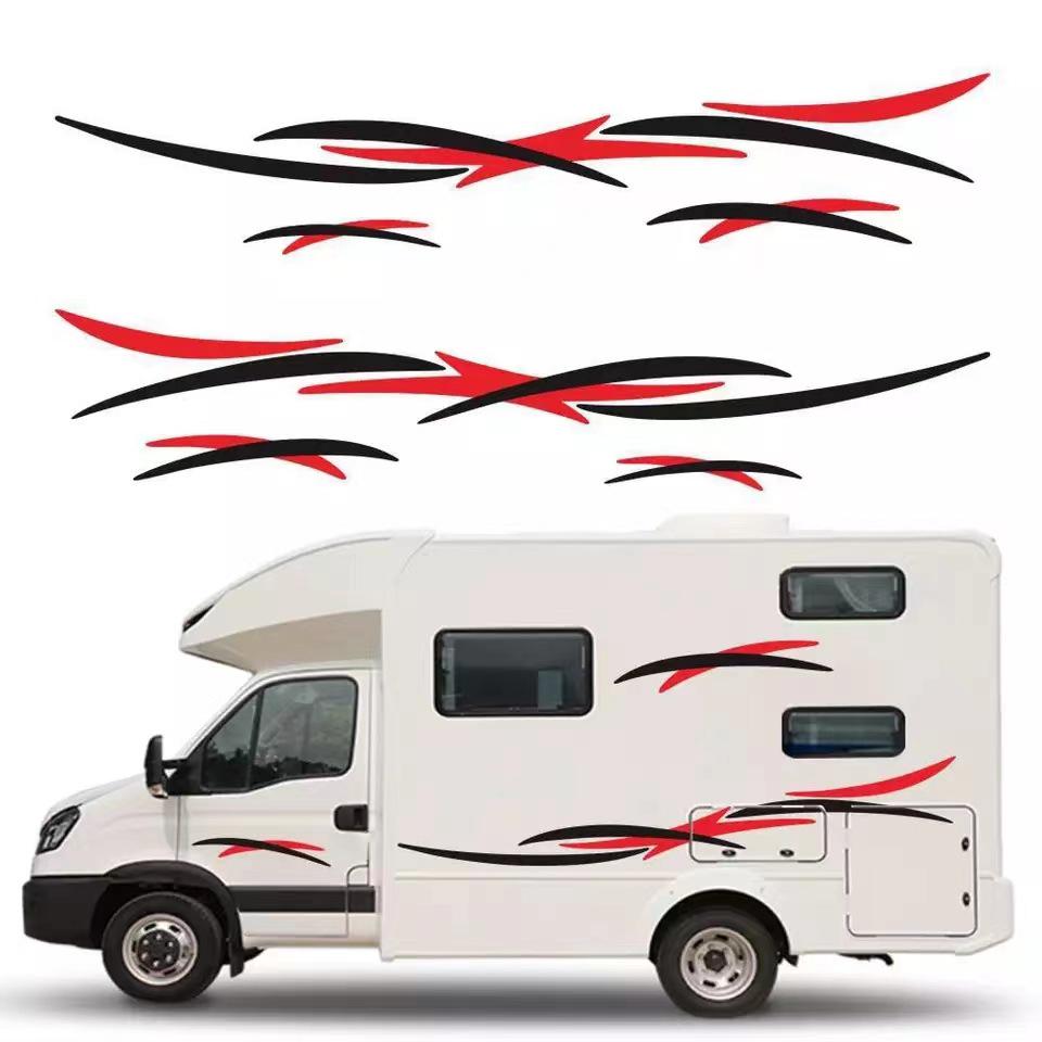 Two-Color Stripe RV Decoration Decal for Cross-Border Car Modification