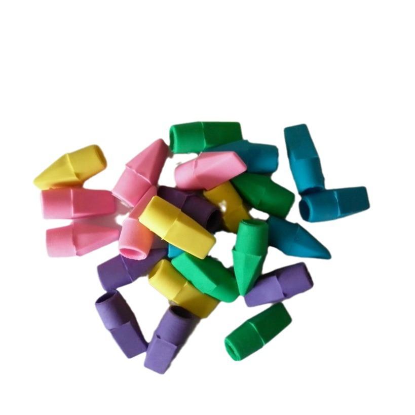 

100 шт./набор ластиков для карандашей, колпачки для ластиков, ластики-топперы 100pcs/pack mixed color зелёный