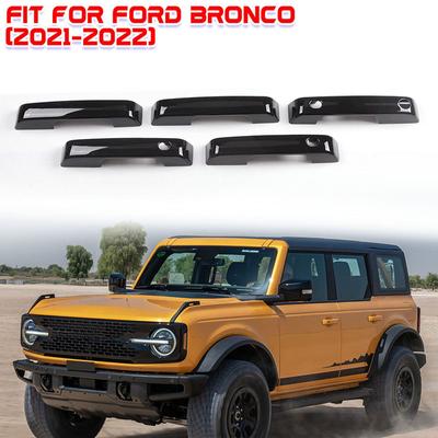 Rhyming Car Door Handle Cover Sticker Trims Scratch Protector Fit For Ford Bronco  2022 4Door Auto Decor Modified Parts
