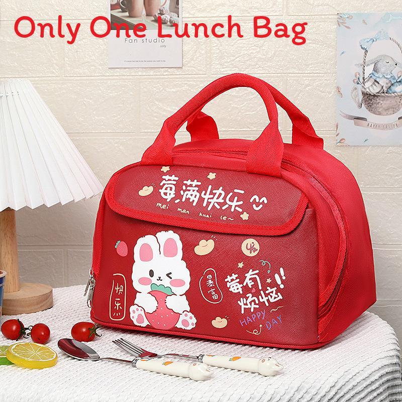 

Cartoon Large Capacity Lunch Bag For Students With Insulated Design And Cute Pattern Style A