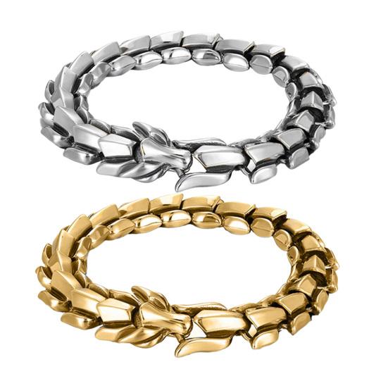 Bracelet Personality European And American Punk Style Retro Hip Hop Dragon Head Shape Men Bracelet for Daily Wear