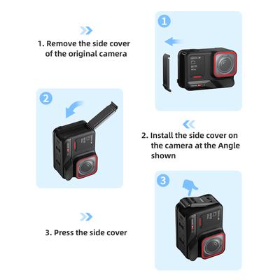 VRIG AC-26 Coperchio Batteria per Fotocamera Sportiva per Montaggio Verticale Sportello Batteria Rimovibile Sportello Laterale