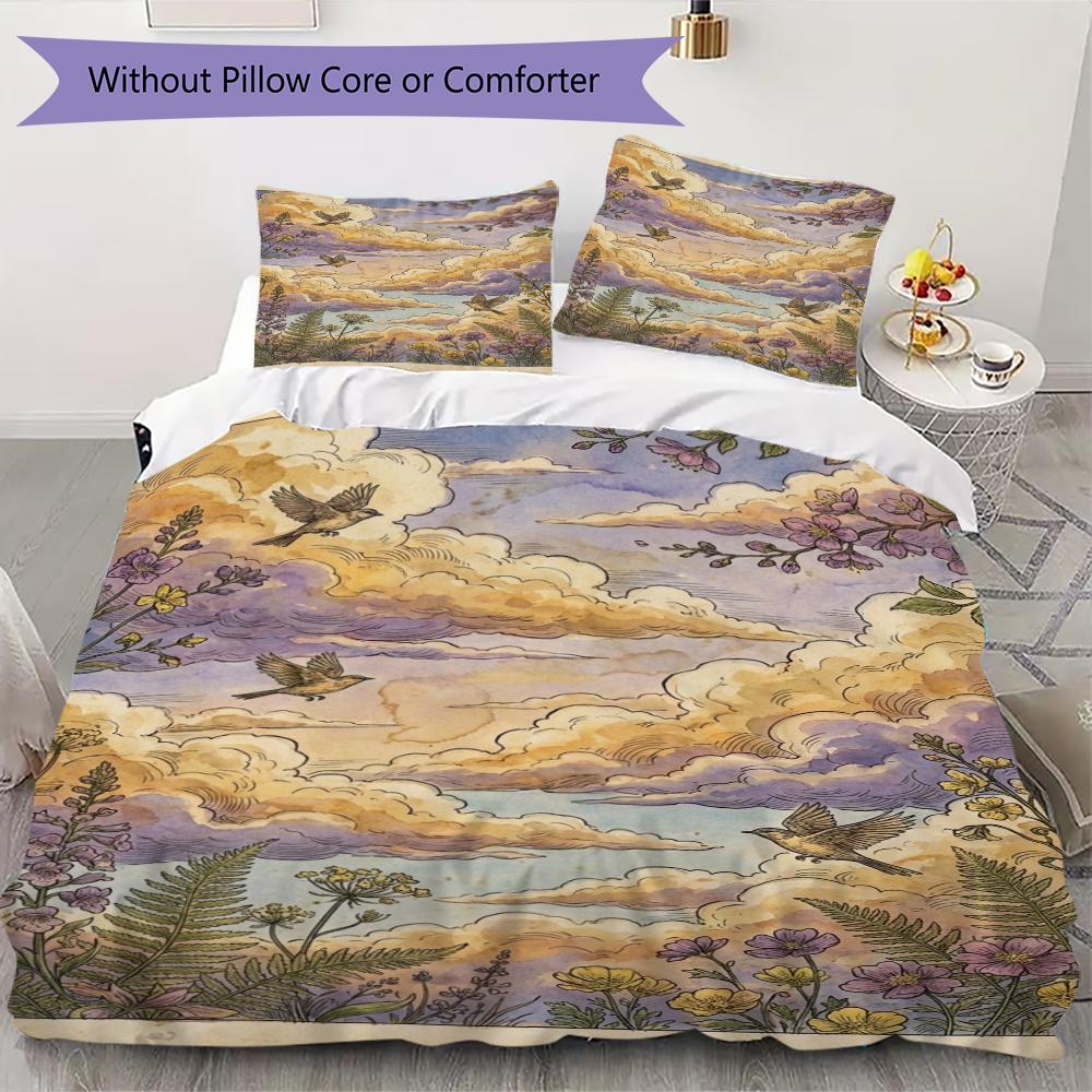 

Sky Pattern Bedding uilt Set uilt Cover Pillowcase Home Decoration Birthday Gift (1 * duvet cover + 2 * pillowcase without core)163 135x200cm
