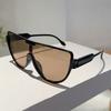 Semi-round Sunglasses Women Fashion Oversized Monoblock Casual Shades Ins Trendy Design Korean Style Outdoor Sun Glasses