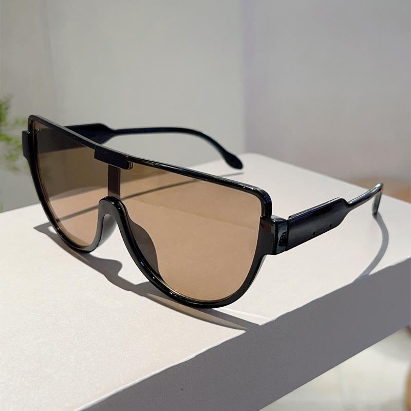 Semi-round Sunglasses Women Fashion Oversized Monoblock Casual Shades Ins Trendy Design Korean Style Outdoor Sun Glasses