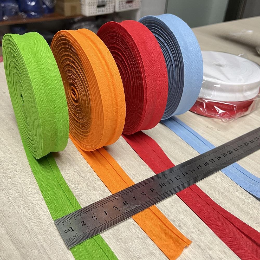 Wholesale 25mm X 30yds Cotton Bias Binding Tape - Big Roll for Garment/Quilt/Pillowcase/Tablecloth Edging & Decoration