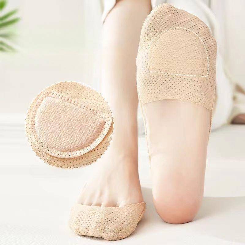 Women's Summer Shallow Mouth Suspender Boat Socks Invisible Socks High Heels Socks Half Palm Socks Suspender No Heel Boat Socks