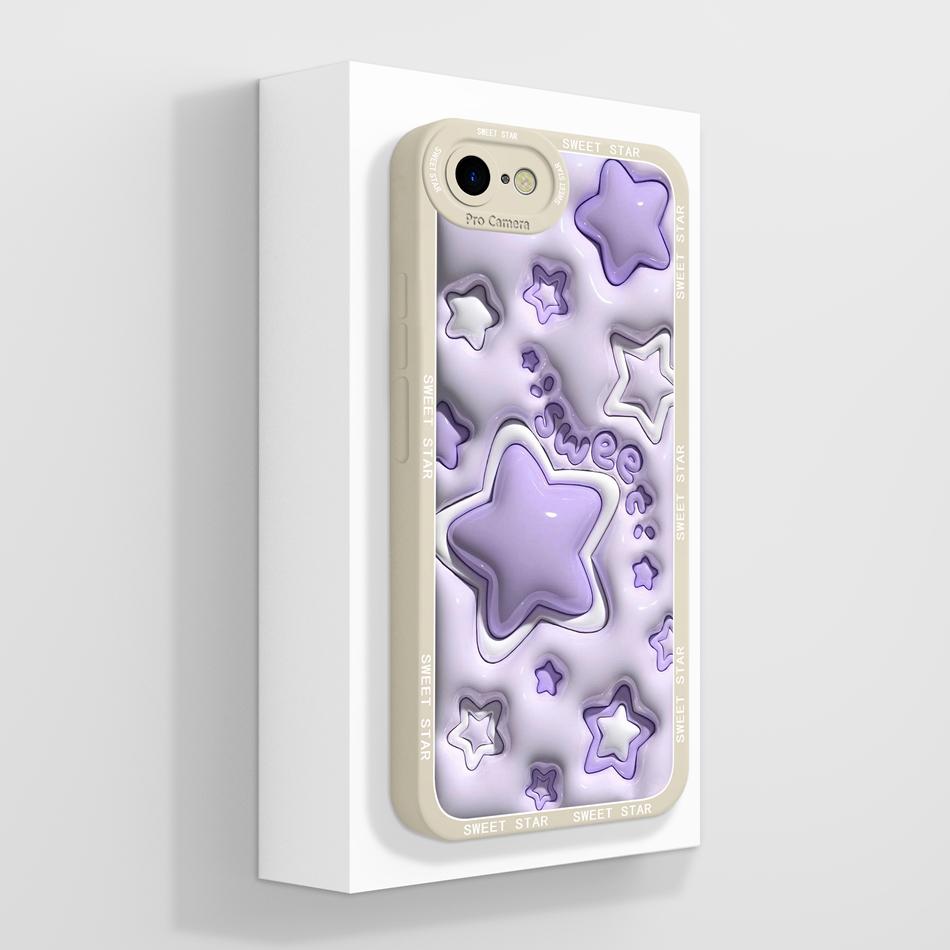 

Для iPhone 7 8 Чехол для телефона Живопись маслом Задняя крышка Для iPhone SE Полная защита Жидкие силиконовые протекторы Для iPhone7 iPhone8 iPhone SE (2022)