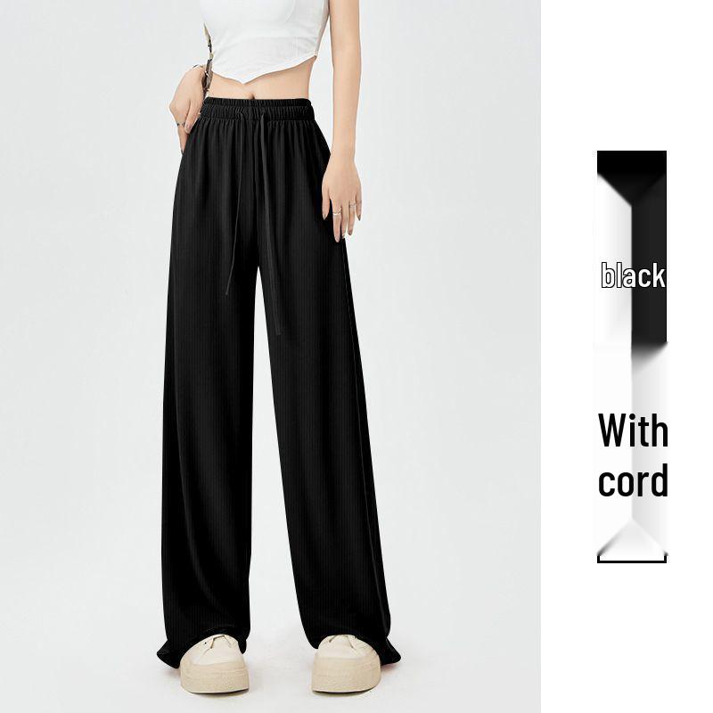 

High-Waisted Wide-Leg Slimming Pants for Pear-Shaped Figures - Ice Silk Yamamoto XL
